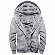 Load image into Gallery viewer, Winter Men Jackets Fleece Warm Hood Thick Parka Velvet Windproof Coats Cardigan Sweatshirts Hoodies Zipper Men Hoodie Jacket