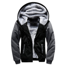 Load image into Gallery viewer, Winter Men Jackets Fleece Warm Hood Thick Parka Velvet Windproof Coats Cardigan Sweatshirts Hoodies Zipper Men Hoodie Jacket