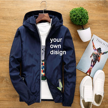 Load image into Gallery viewer, 2019 S-6XL Your OWN Design Brand Logo/Picture White Custom Men and women jackets Plus Size Jacket Men Clothing Outdoor SA-8