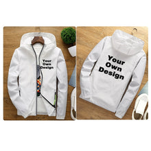 Load image into Gallery viewer, 2019 S-6XL Your OWN Design Brand Logo/Picture White Custom Men and women jackets Plus Size Jacket Men Clothing Outdoor SA-8