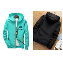 Load image into Gallery viewer, 2019 S-6XL Your OWN Design Brand Logo/Picture White Custom Men and women jackets Plus Size Jacket Men Clothing Outdoor SA-8