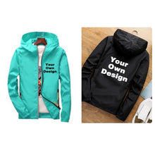 Load image into Gallery viewer, 2019 S-6XL Your OWN Design Brand Logo/Picture White Custom Men and women jackets Plus Size Jacket Men Clothing Outdoor SA-8