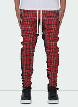 Load image into Gallery viewer, Streetwear red Plaid Pants Men Joggers 2019 Man Casual Straight Pants Men Hip Hop Track Pants Plus Size