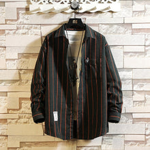Load image into Gallery viewer, Casual Spring Autumn Plaid Shirt Men Long Sleeve High Quality 2019 Japan Style Loose Streetwear Plus Size M-5XL Clothes