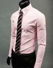 Load image into Gallery viewer, European and American fashion candy color long-sleeved shirt male 2019 spring and autumn new men's solid color casual shirt