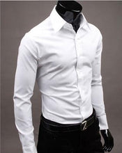 Load image into Gallery viewer, European and American fashion candy color long-sleeved shirt male 2019 spring and autumn new men's solid color casual shirt