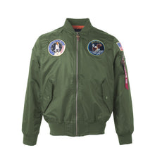 Load image into Gallery viewer, Autumn Apollo Thin 100th SPACE SHUTTLE MISSION Thin MA1 Bomber Hiphop US Air Force Pilot Flight Korean College Jacket For Men