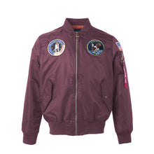 Load image into Gallery viewer, Autumn Apollo Thin 100th SPACE SHUTTLE MISSION Thin MA1 Bomber Hiphop US Air Force Pilot Flight Korean College Jacket For Men