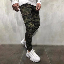 Load image into Gallery viewer, 2019 New Men&#39;s Pants Army Green Camouflage Slim Long Pants Patchwork Casual Jeans Men Streetwear Clothes
