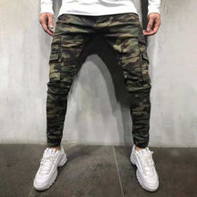 Load image into Gallery viewer, 2019 New Men&#39;s Pants Army Green Camouflage Slim Long Pants Patchwork Casual Jeans Men Streetwear Clothes
