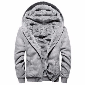 Winter Men Jackets Fleece Warm Hood Thick Parka Velvet Windproof Coats Cardigan Sweatshirts Hoodies Zipper Men Hoodie Jacket