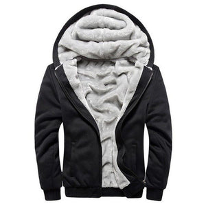 Winter Men Jackets Fleece Warm Hood Thick Parka Velvet Windproof Coats Cardigan Sweatshirts Hoodies Zipper Men Hoodie Jacket