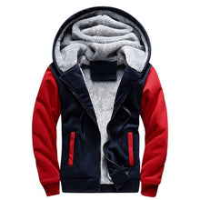 Load image into Gallery viewer, Winter Men Jackets Fleece Warm Hood Thick Parka Velvet Windproof Coats Cardigan Sweatshirts Hoodies Zipper Men Hoodie Jacket
