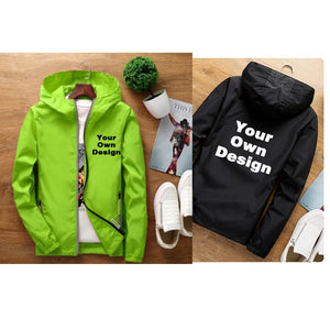 2019 S-6XL Your OWN Design Brand Logo/Picture White Custom Men and women jackets Plus Size Jacket Men Clothing Outdoor SA-8