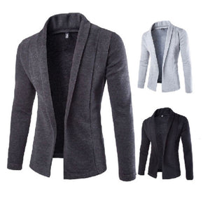 Fashion 2019 Men's Casual Slim Fit Solid No Button Suit Blazer Business Work Coat Jacket Outwear