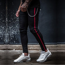 Load image into Gallery viewer, New Skinny Jeans men Streetwear Destroyed Ripped Jeans Homme Hip Hop Broken modis male Pencil Biker Embroidery Patch Pants
