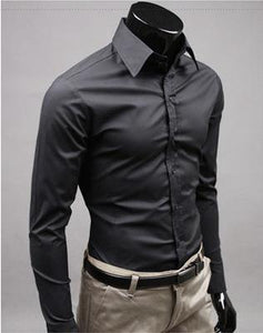 European and American fashion candy color long-sleeved shirt male 2019 spring and autumn new men's solid color casual shirt