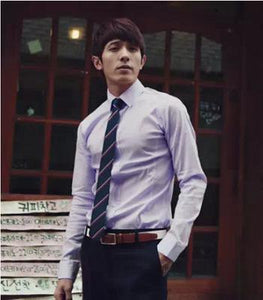 European and American fashion candy color long-sleeved shirt male 2019 spring and autumn new men's solid color casual shirt