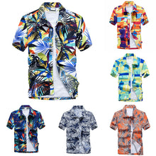 Load image into Gallery viewer, US New Hawaiian Shirt Mens Flower Beach Aloha Party Casual Holiday Short Sleeve
