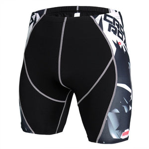 Newest Summer Compression Shorts Fitness Shorts Men MMA Bermuda Skull Thermal Sportswear Shorts Rashguard Bodybuilding Tights