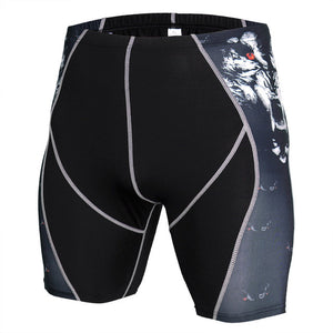 Newest Summer Compression Shorts Fitness Shorts Men MMA Bermuda Skull Thermal Sportswear Shorts Rashguard Bodybuilding Tights