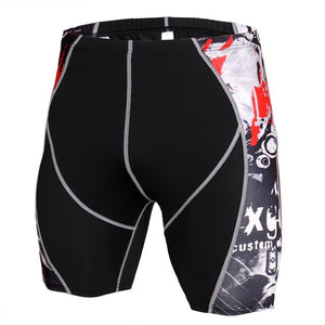 Newest Summer Compression Shorts Fitness Shorts Men MMA Bermuda Skull Thermal Sportswear Shorts Rashguard Bodybuilding Tights