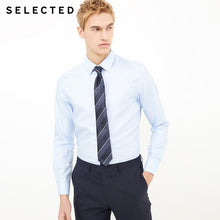 Load image into Gallery viewer, SELECTED Cotton-blend V-neck business long-sleeved shirt |418105543
