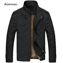 Load image into Gallery viewer, DIMUSI Winter Mens Bomber Jacket Male Casual Solid Slim Fit Business Jacket Men Fleece Thick Warm Windbreaker Jackets 4XL,TA249
