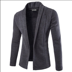 Fashion 2019 Men's Casual Slim Fit Solid No Button Suit Blazer Business Work Coat Jacket Outwear